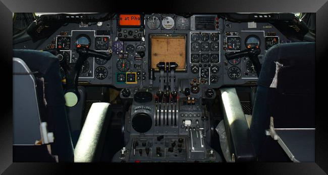 Trident cockpit Framed Print by Derrick Fox Lomax