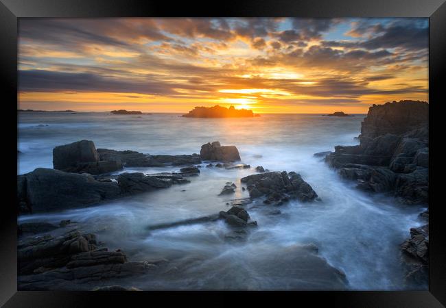 Sunset at Cobo  Framed Print by chris smith