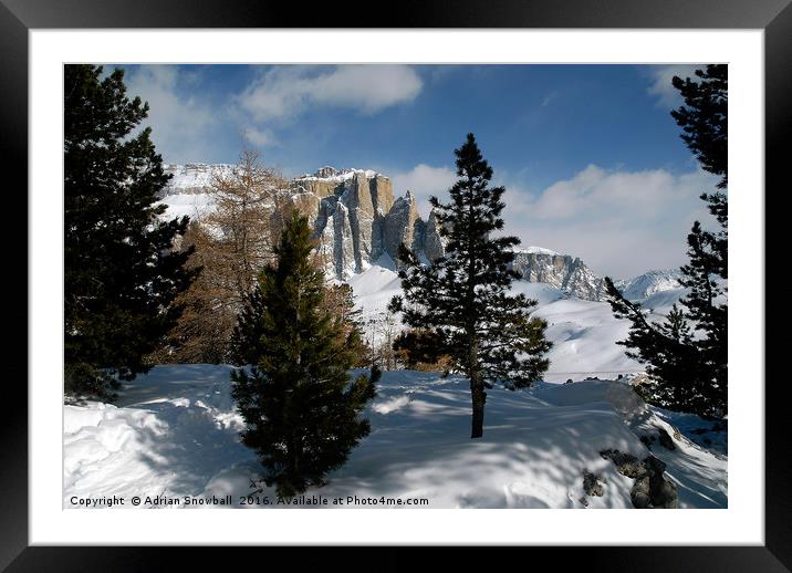 Canazei in the Dolomites Framed Mounted Print by Adrian Snowball