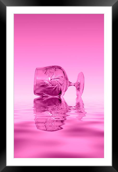 Pink Glass Framed Mounted Print by David French