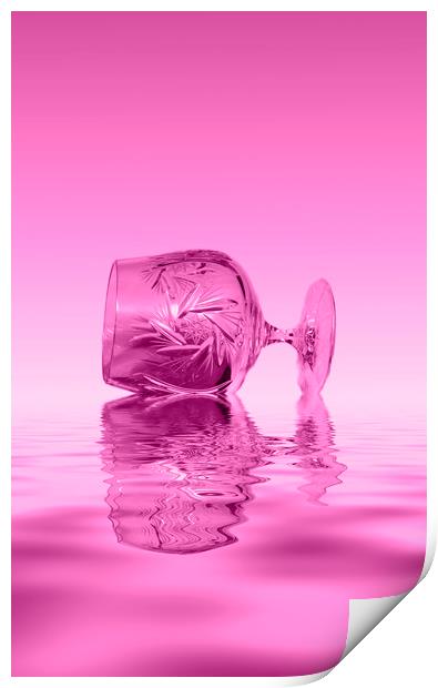 Pink Glass Print by David French