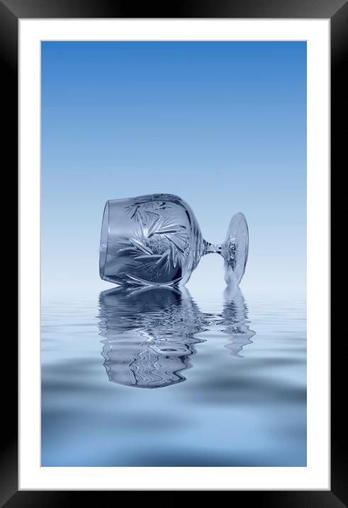 Blue Glass Framed Mounted Print by David French
