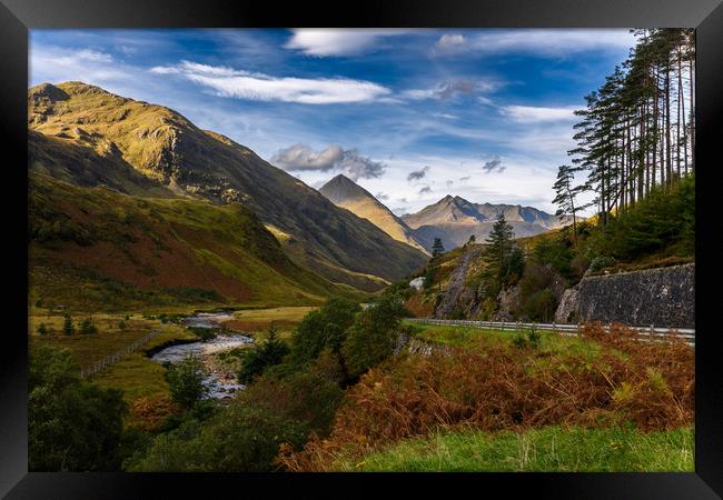 Glen Shiel and the Five Sisters of Kintail Framed Print by Nick Rowland