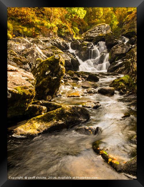 Early Autumn in a Lake District beck Framed Print by geoff shoults