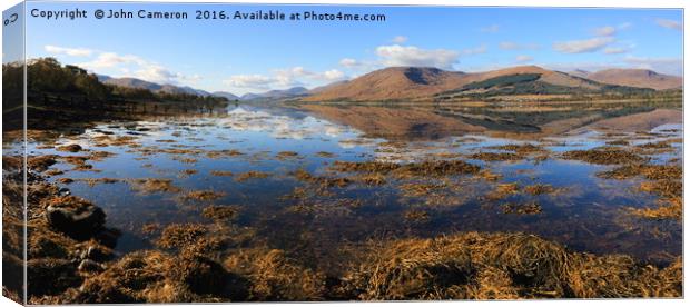 Loch Eil. Canvas Print by John Cameron