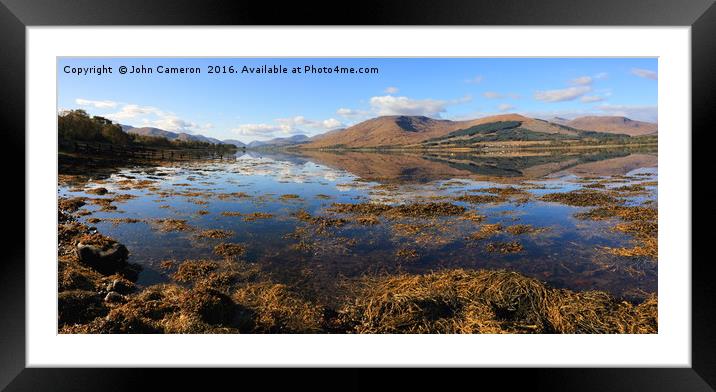 Loch Eil. Framed Mounted Print by John Cameron
