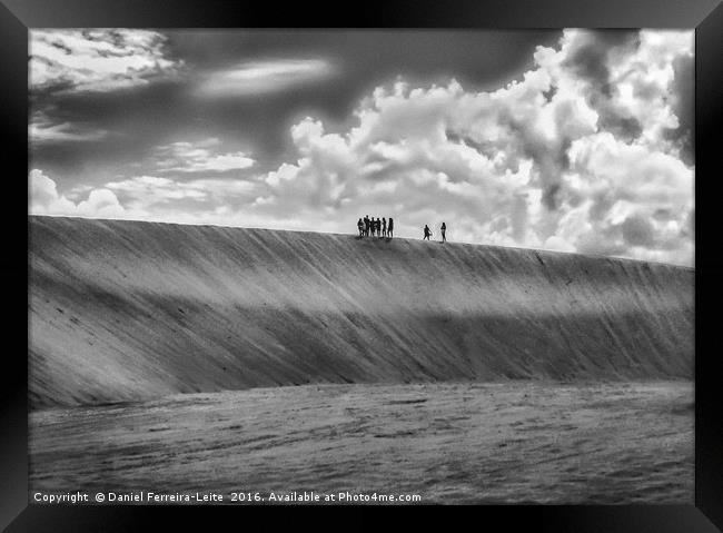 People Walking at Dune Jericoacoara Brazil Framed Print by Daniel Ferreira-Leite