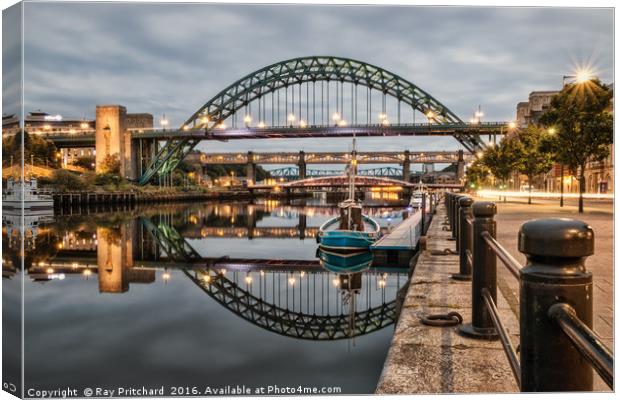 River Tyne Reflections  Canvas Print by Ray Pritchard