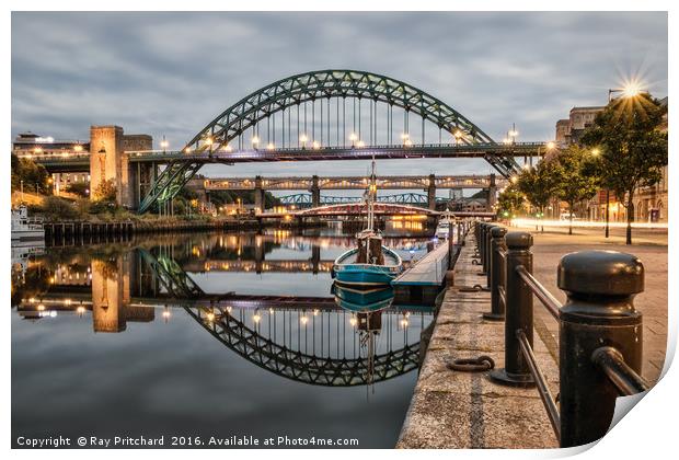 River Tyne Reflections  Print by Ray Pritchard