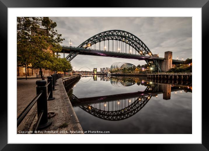 Tyne Bridge Reflections Framed Mounted Print by Ray Pritchard