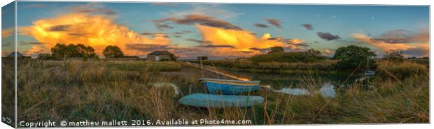 Sunset Storms And Half moon in Beaumont Canvas Print by matthew  mallett