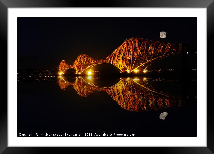 Full moon at the Bridge Framed Mounted Print by jim scotland fine art