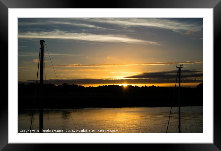 Clydeside Sunset Framed Mounted Print by Thistle Images