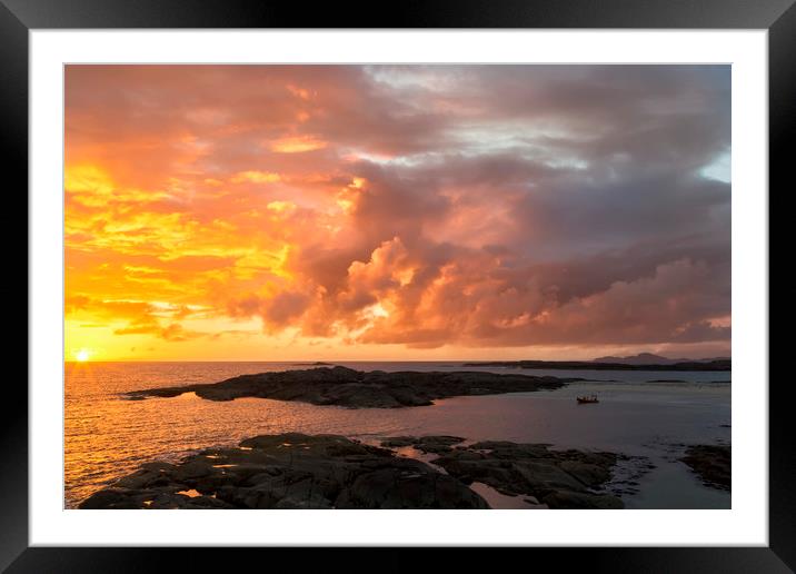 Sunset at Sanna Bay Framed Mounted Print by Derek Beattie
