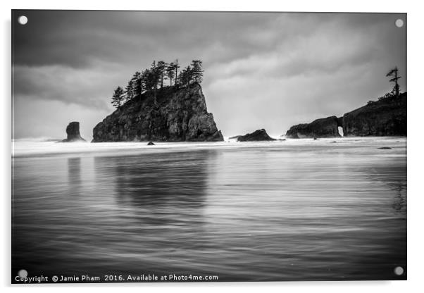 Second Beach in Olympic National Park located in W Acrylic by Jamie Pham