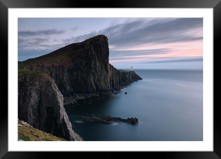 Neist Point Sunset - Isle of Skye Framed Mounted Print by Grant Glendinning