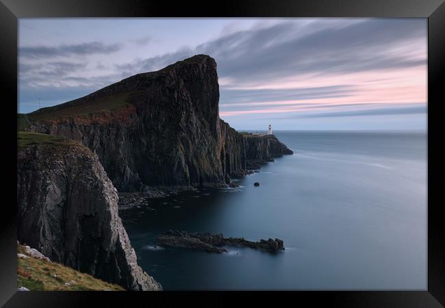 Neist Point Sunset - Isle of Skye Framed Print by Grant Glendinning