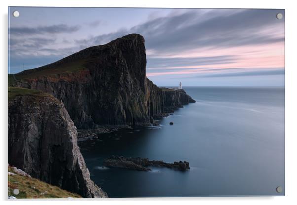Neist Point Sunset - Isle of Skye Acrylic by Grant Glendinning
