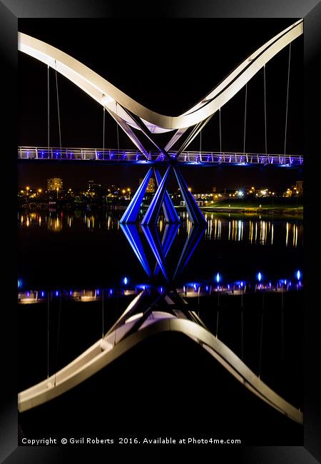 Infinity Bridge, Stockton, Teeside Framed Print by Gwil Roberts