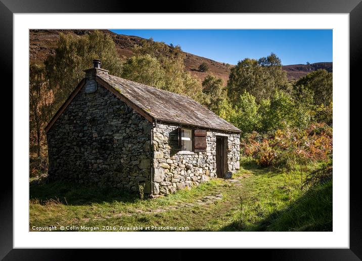 Bark House Mountain Base Hut, Derwent Water Framed Mounted Print by Colin Morgan