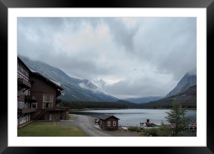 The View from Many Glacier Hotel Framed Mounted Print by Belinda Greb