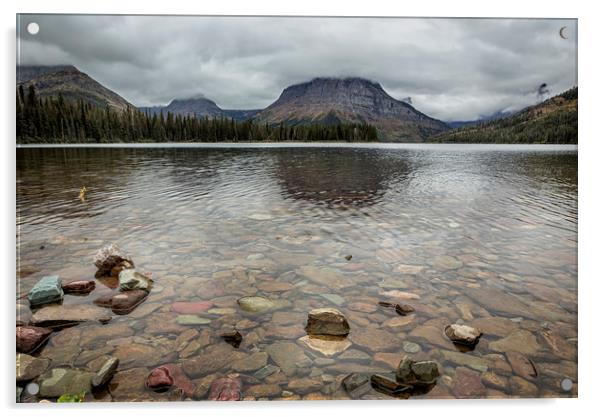 Two Medicine Lake - Glacier NP Acrylic by Belinda Greb