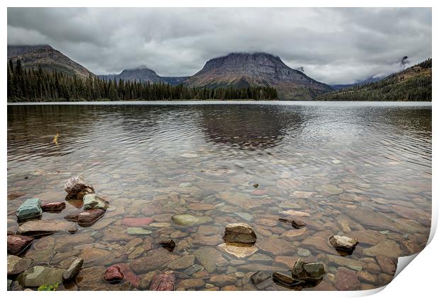 Two Medicine Lake - Glacier NP Print by Belinda Greb