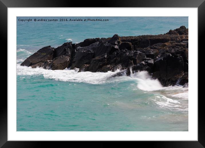 ROCKY WATERS Framed Mounted Print by andrew saxton