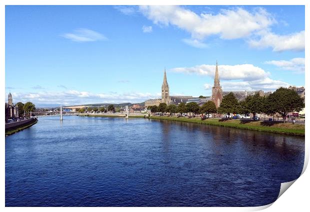 View from Bridge Street Inverness      Print by Peter Balfour