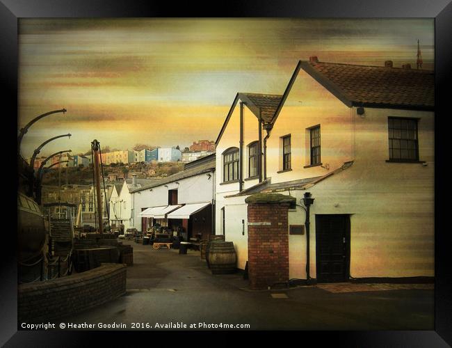 Old Custom's Houses - Bristol. Framed Print by Heather Goodwin