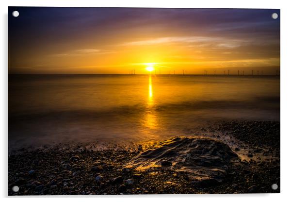 Sunrise on the beach Acrylic by Steve Hardiman