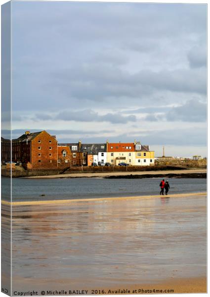 North Berwick Low Tide Canvas Print by Michelle BAILEY