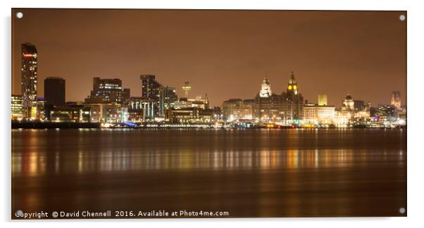 Liverpool Cityscape  Acrylic by David Chennell