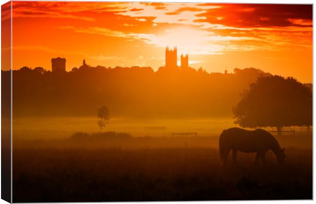 Lincoln Cathedral at Sunrise Canvas Print by Andrew Scott