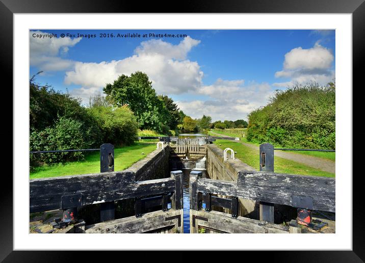 Canal lock Framed Mounted Print by Derrick Fox Lomax