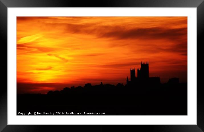 Lincolnshire Sunset Framed Mounted Print by Ben Keating
