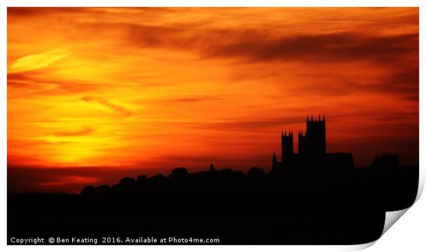 Lincolnshire Sunset Print by Ben Keating