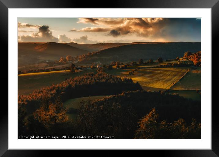 Vale of Autumn Framed Mounted Print by richard sayer