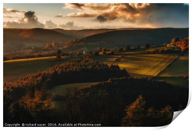 Vale of Autumn Print by richard sayer