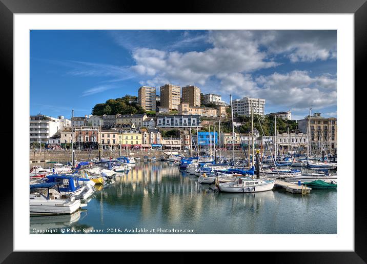 Torquay Harbour Reflections Framed Mounted Print by Rosie Spooner