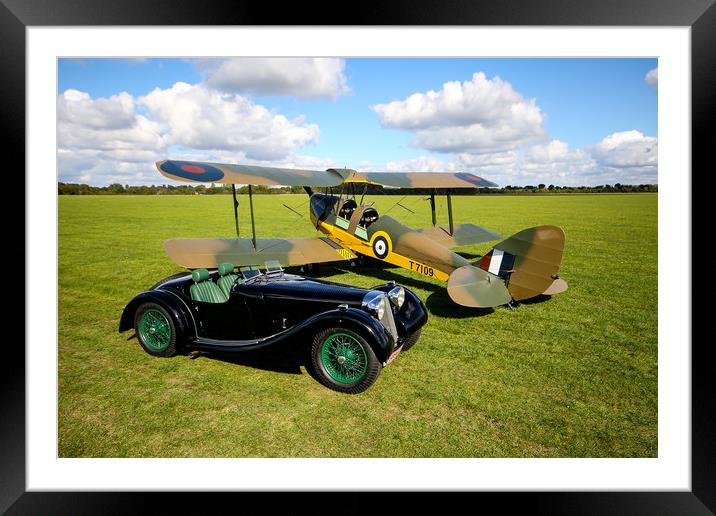 Tiger Moth and Atalanta Framed Mounted Print by Oxon Images