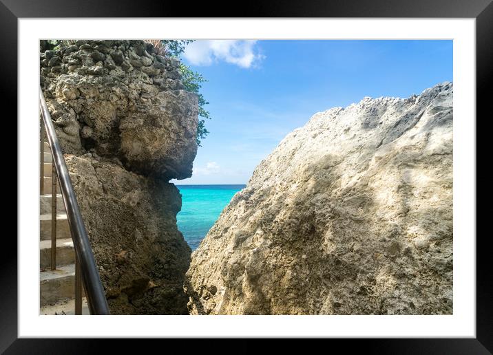   Coastal Curacao Views Framed Mounted Print by Gail Johnson