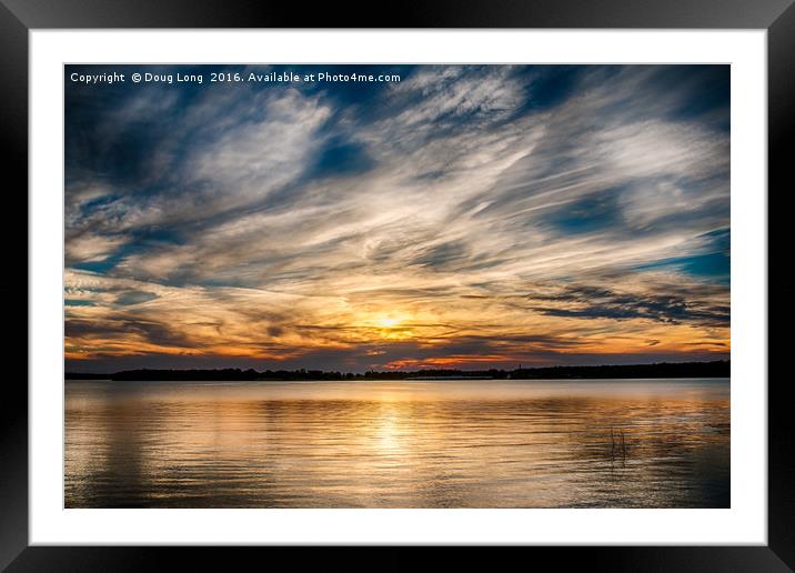 Cloudy Sunset Framed Mounted Print by Doug Long