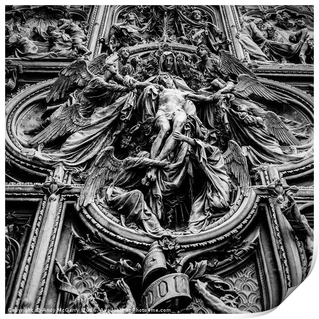 Milan Cathedral BronzeDoor Print by Andy McGarry