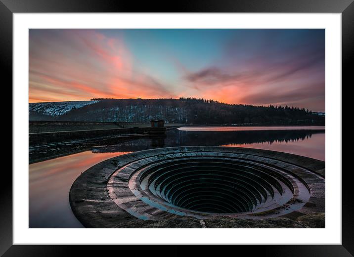 ladybower reservoir sunset Framed Mounted Print by Jason Thompson