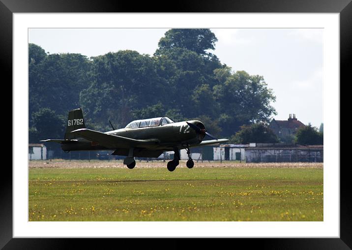 Nanchang CJ6 fighter coming in to land Framed Mounted Print by Chris Day