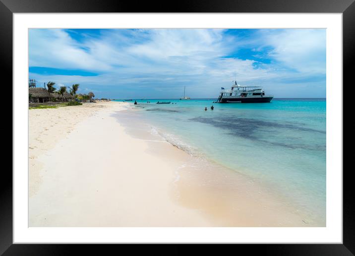     Klien Curacao Beach Views Framed Mounted Print by Gail Johnson