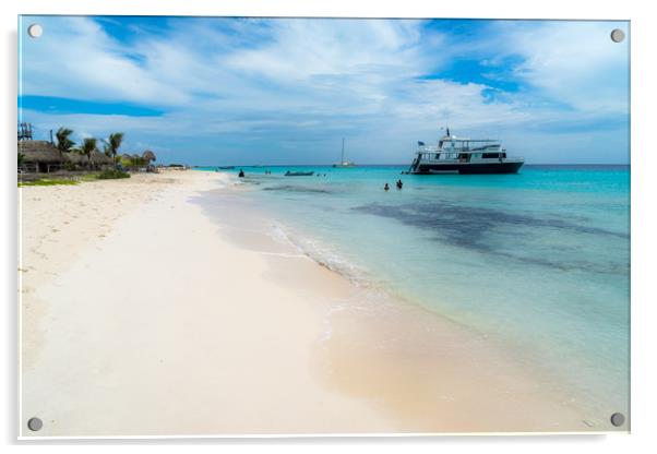     Klien Curacao Beach Views Acrylic by Gail Johnson