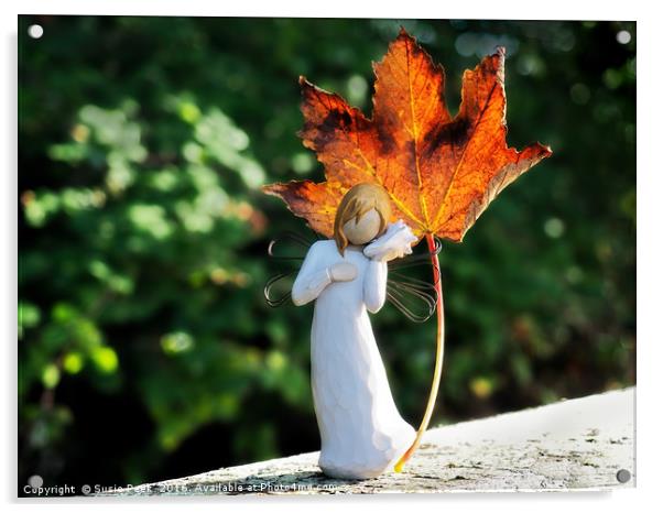 Angel of Autumn Acrylic by Susie Peek