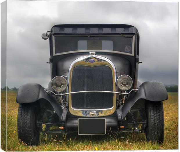Old Ford car Canvas Print by Chris Day